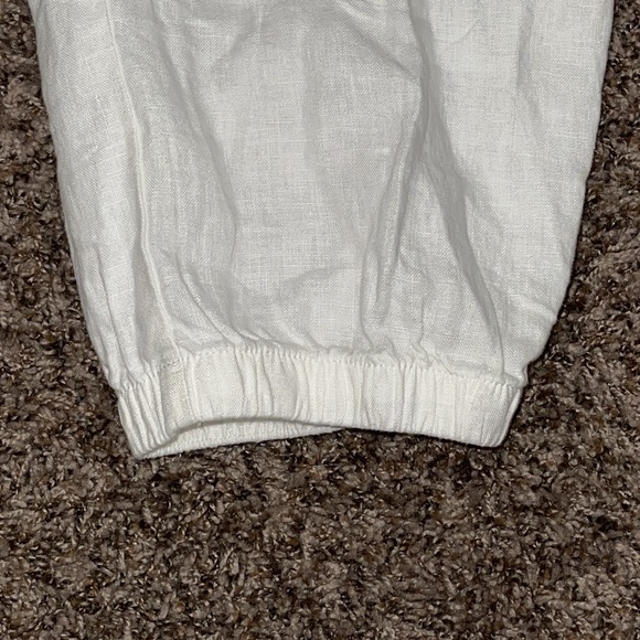 ATHLETA Cabo Linen Jogger in White Calla Lily size 22 with Zippered Pockets - Picture 13 of 16